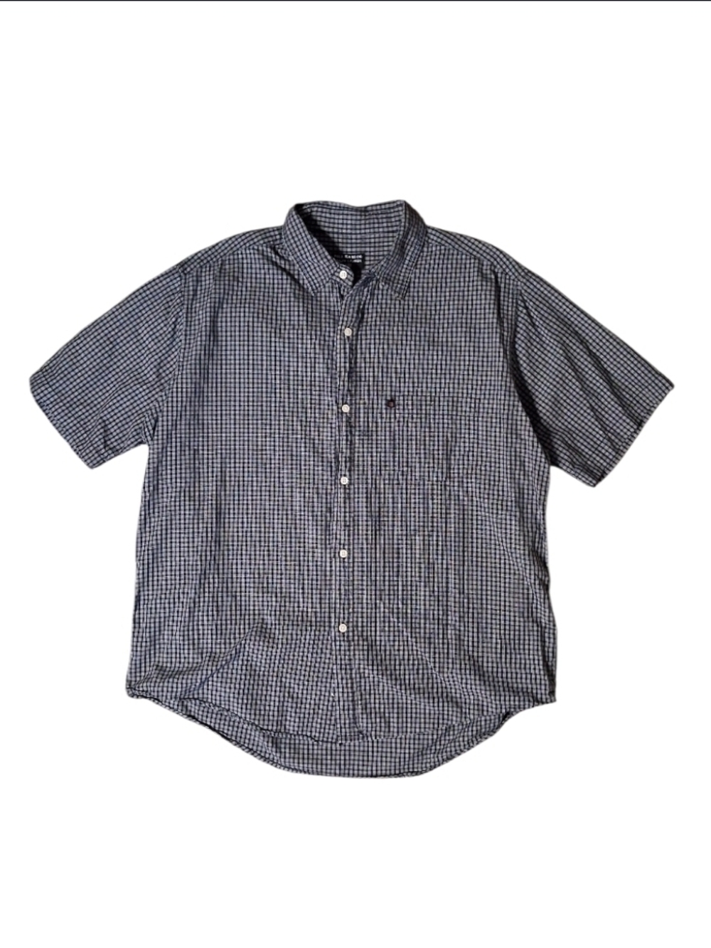 Polo Jeans Co. Ralph Lauren Men’s Button-Up Shirt Size L Black White Plaid Short